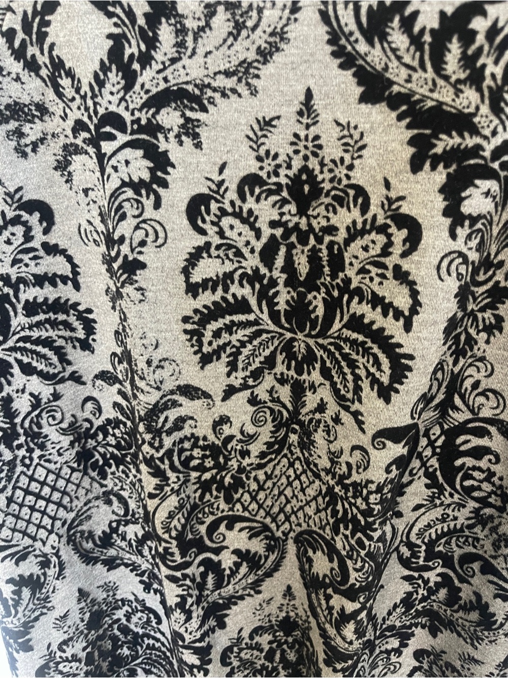Uncle Frank Size XL Black Gray Velvet Burnout SS Lace Ruffle Sheath Whimsygoth - Picture 6 of 8